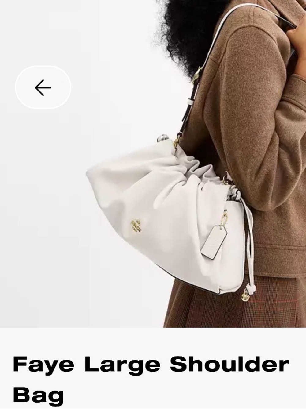 Coach Faye Large Leather Shoulder Bag